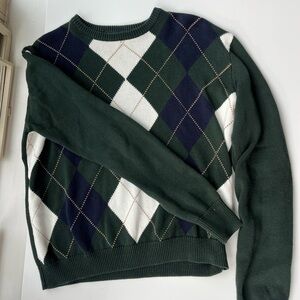 Green Argyle Sweater